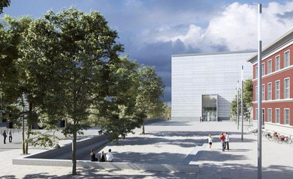 Bauhaus Museum-Bau im Plan