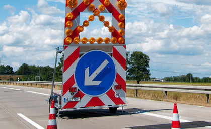 Auf der A71 werden ab heute Hitzeschäden beseitigt