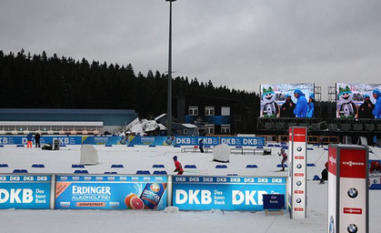 Vorbereitungen für den Weltcup 2019 in Oberhof im Plan