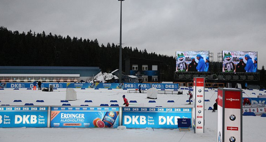 Vorbereitungen für den Weltcup 2019 in Oberhof im Plan