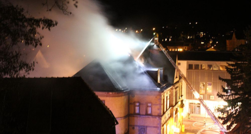 Brand in der alten Post Sondershausen 