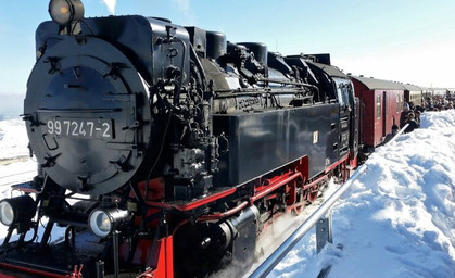 Winter beeinträchtigt Harzer Schmalspurbahn 