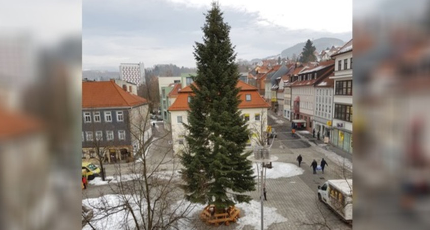 Der (wohl) letzte Weihnachtsbaum Thüringens wird abgebaut