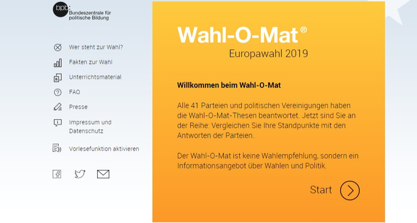 Wahl-O-Mat hilft bei Entscheidung zur Europawahl