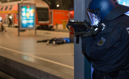Anti-Terror-Übung am Erfurter Hauptbahnhof