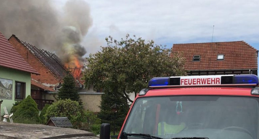 Großbrand im Wartburgkreis