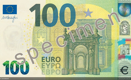Ausgabe der neuen 100 und 200 Euroscheine