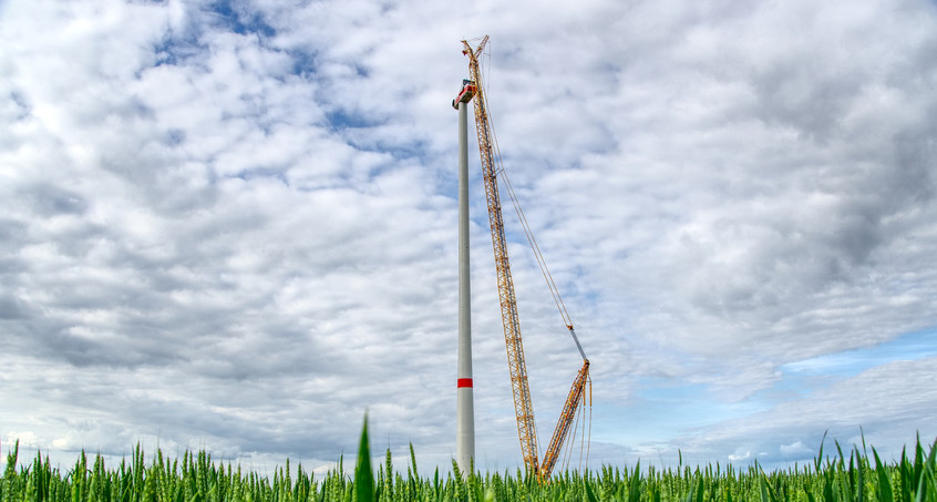 Thüringens höchstes Windrad ist im Endspurt