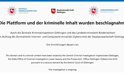 Polizei legt illegale Plattform still