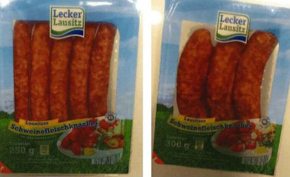 Vorsorglicher Produktrückruf von Schweinefleischknacker