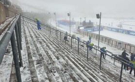 Schnee schippen in Oberhof auch 2020