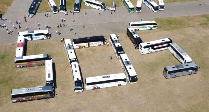 Bus-Protest-Tag in Berlin