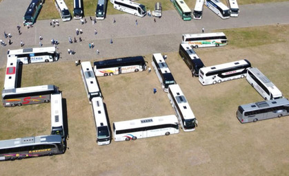 Bus-Protest-Tag in Berlin