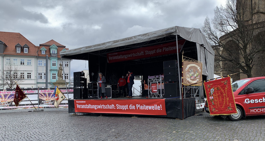Erfurt: Kundgebung der Veranstaltungsbranche