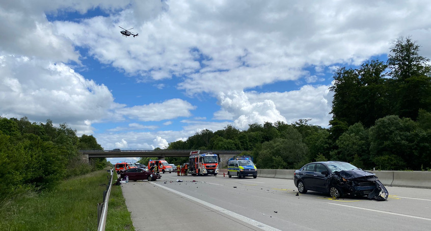 Horrorunfall auf der A4 bei Erfurt