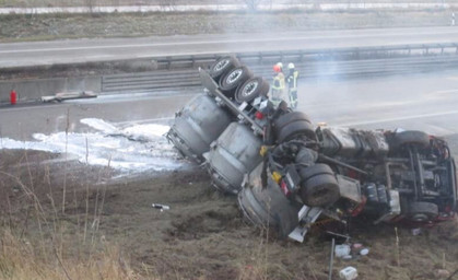 Flüssiges Aluminium auf A38 ausgelaufen