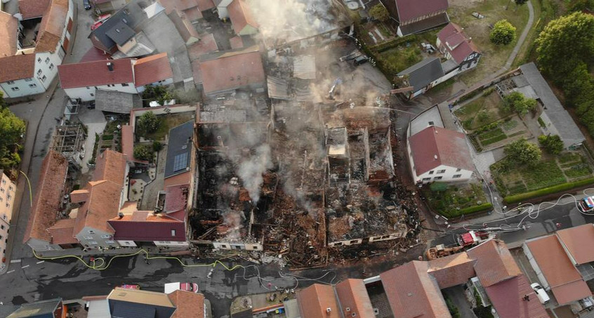 Großbrand Bothenheilingen: Evakuierungen nach Fund weiterer Gasflasche