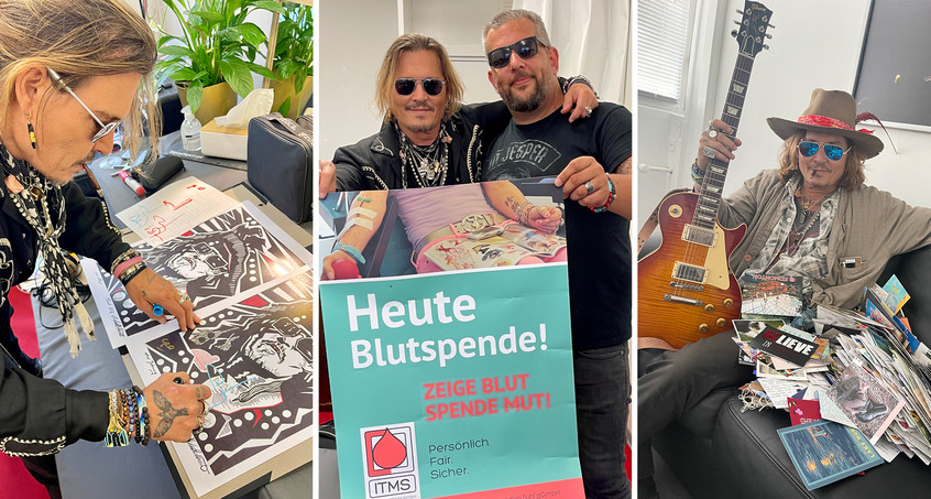 Blut spenden und Hut von Johnny Depp gewinnen!