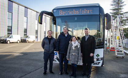 Erfolgreiche Testfahrt mit Wasserstoffbus durch Weimar 