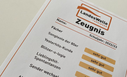 Das (garantiert gute!) LandesWelle-Zeugnis zum Ausdrucken 