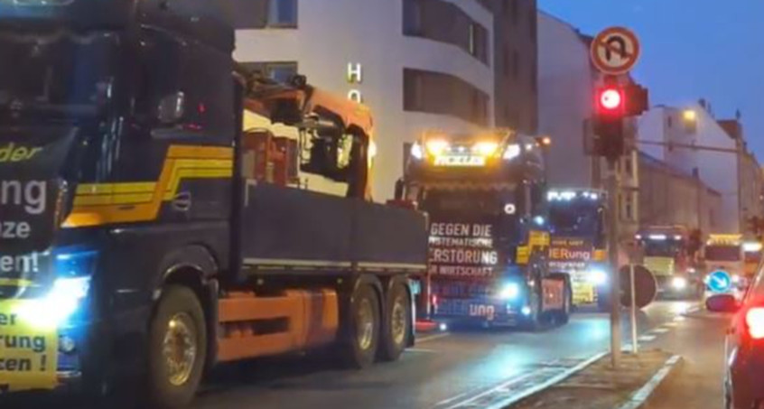 Lkw-Protestfahrt: Strecke führt von Erfurt über Weimar bis Jena