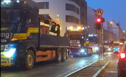 Lkw-Protestfahrt: Strecke führt von Erfurt über Weimar bis Jena