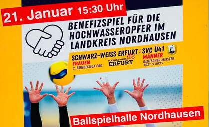 Volleyball-Profis spielen zugunsten der Hochwasser-Opfer