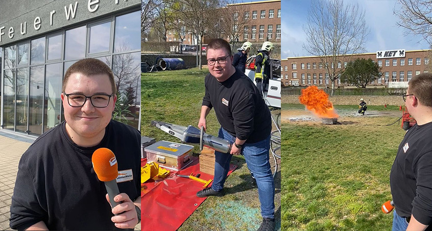 Reporter Lukas zu Gast bei der Berufsfeuerwehr Weimar