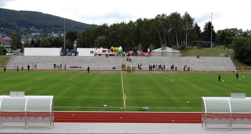 Bauarbeiten am Stadion in Sonneberg gehen weiter