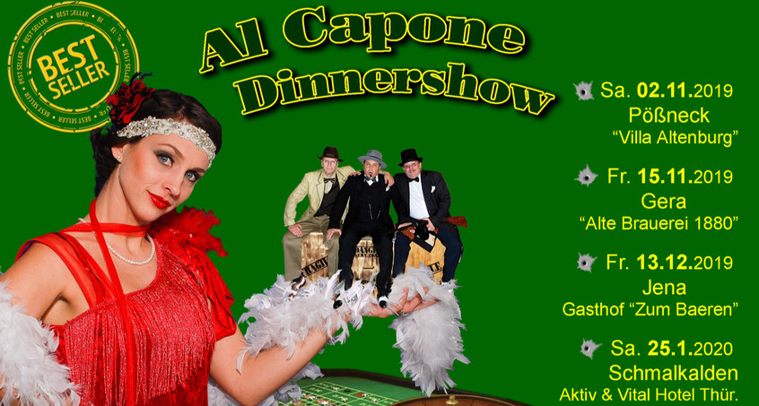 Al Capone macht Thüringen wieder unsicher - Dinnershow im Stil der 20er Jahre