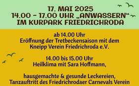 Anwassern des Kneipp Verein Friedrichroda e. V. am Tretbecken im Kurpark