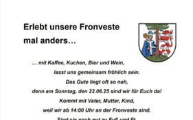 Unsere Fronveste mal anders erleben... (Im Rahmen der Festwoche 1250 Jahre Bad Tennstedt) 