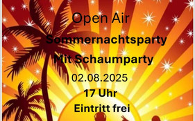 Sommernachtsparty mit Schaumparty 