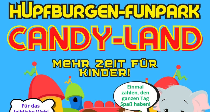 Der große Hüpfburgen-Funpark Candy-Land