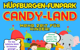 Der große Hüpfburgen-Funpark Candy-Land